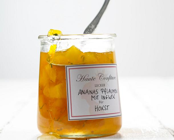 Ananas-Pflaumen-Ingwer-Konfitüre Rezept