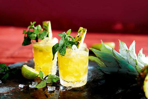 Ananas-Smash mit Ingwersirup Rezept