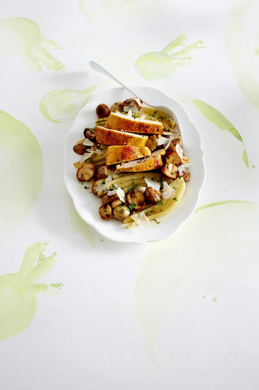 Antipasti mit Fenchel, Champignons und Hähnchenfilet Rezept