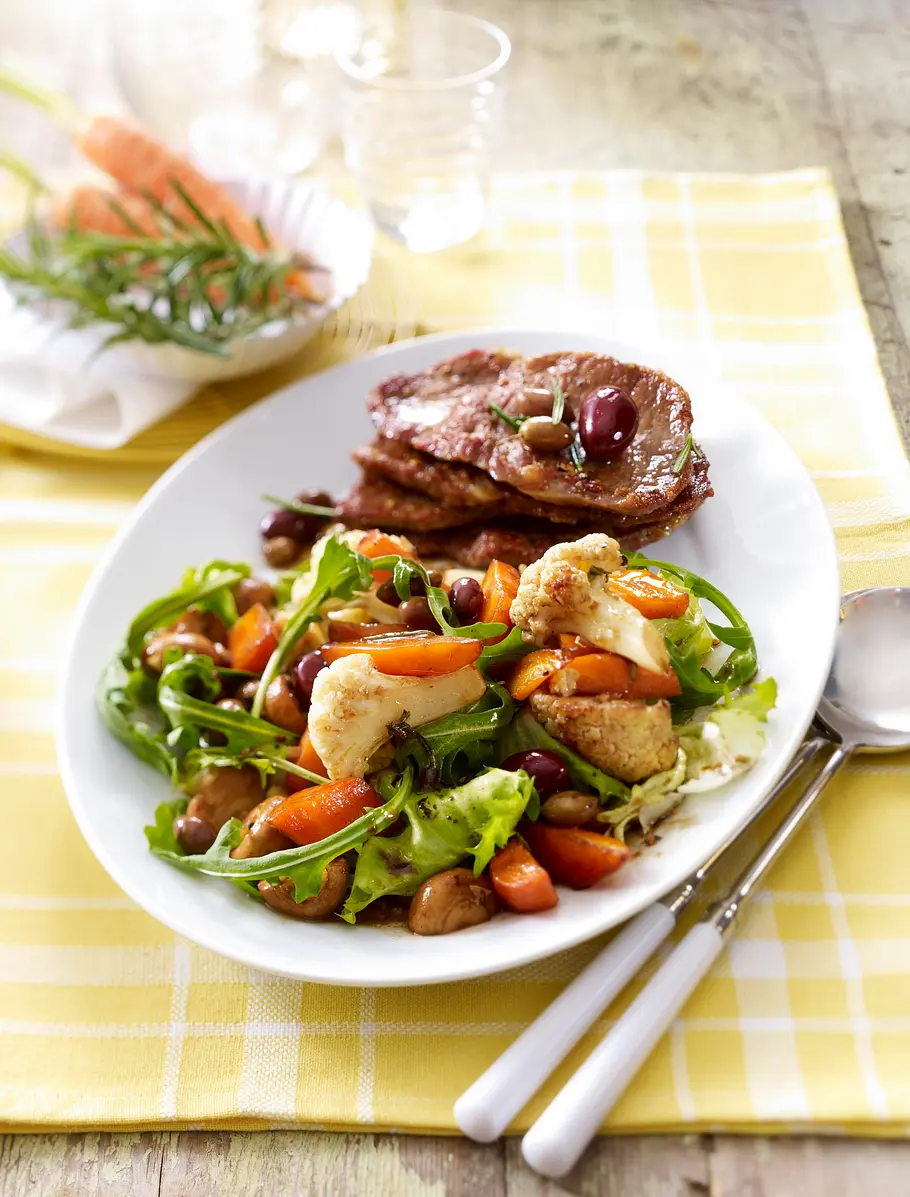 Antipasti-Salat zu Minutensteaks Rezept Antipasti-Salat zu Minutensteaks Rezept