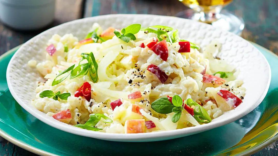 Apfel-Fenchel-Risotto mit Ricotta Rezept - Foto: LECKER @ Bauer Media Group Apfel-Fenchel-Risotto mit Ricotta Rezept - Foto: LECKER @ Bauer Media Group