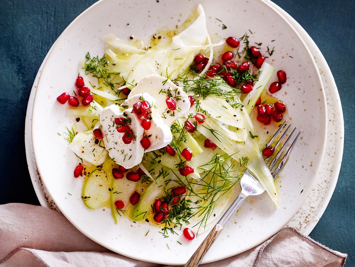 Apfel-Fenchel-Salat mit Ziegenkäse Rezept