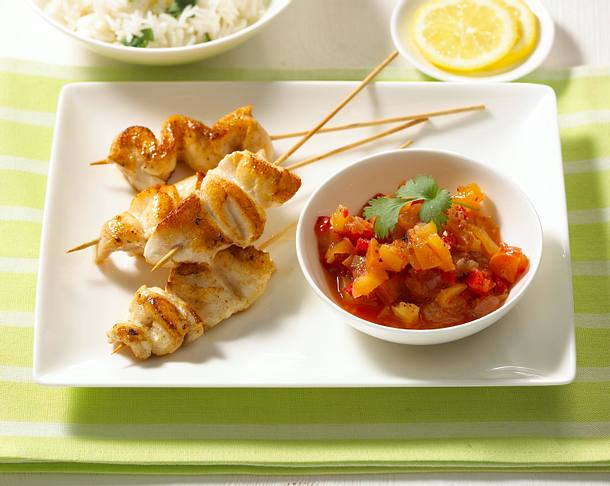 Apfel-Ingwer-Relish zu Fischspießen Rezept Apfel-Ingwer-Relish zu Fischspießen Rezept