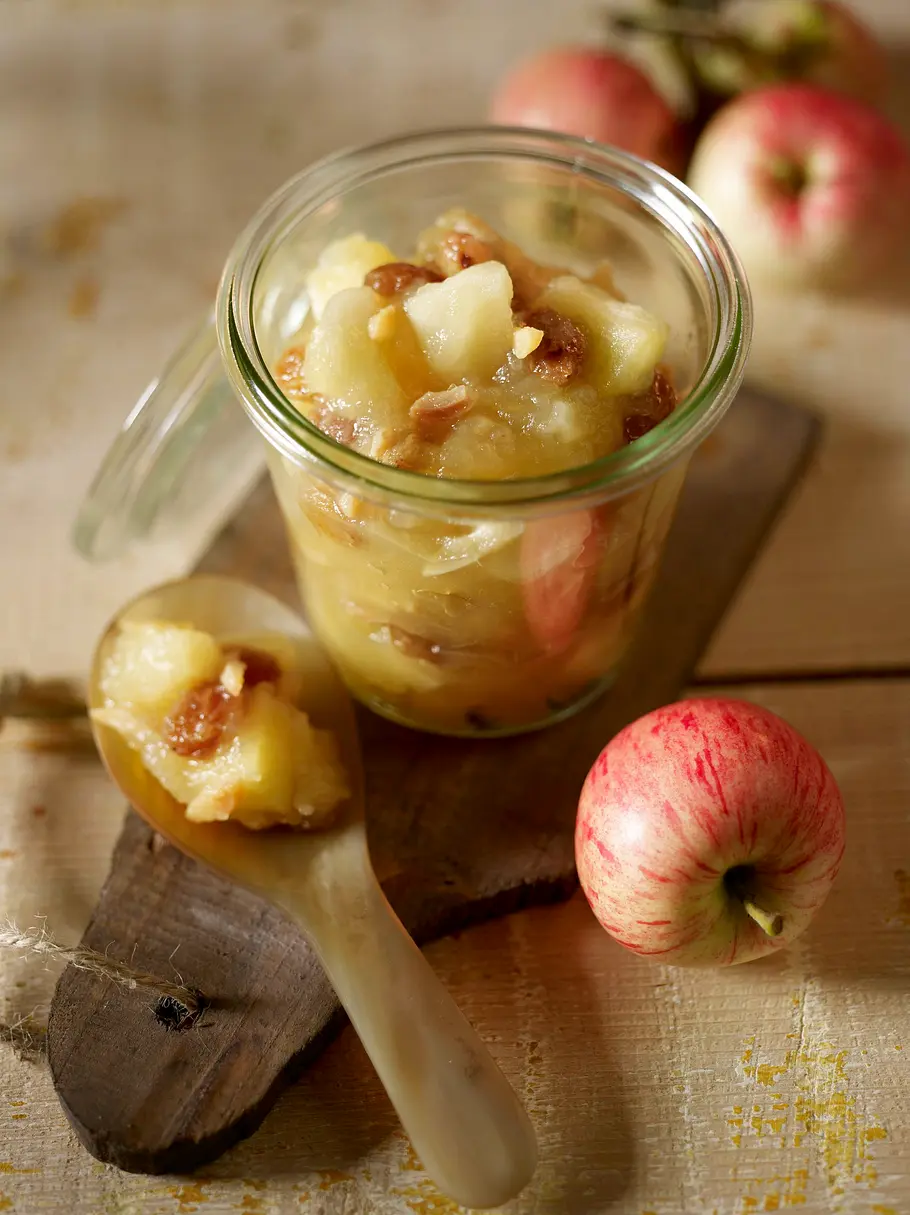 Apfel-Kompott mit Rosinen+Variante Rezept Apfel-Kompott mit Rosinen+Variante Rezept