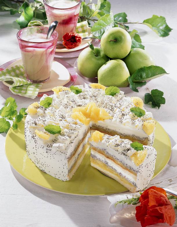 Apfel-Mohn-Torte Rezept | LECKER