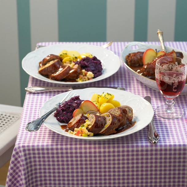 Apfel-Porree-Rouladen Rezept