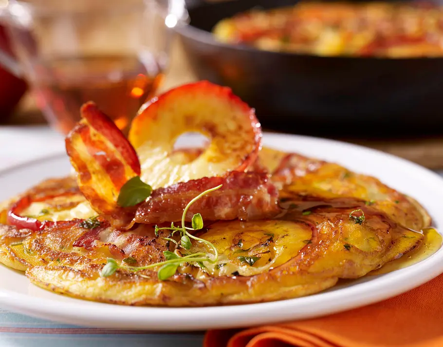 Apfel-Speck-Pfannkuchen Rezept