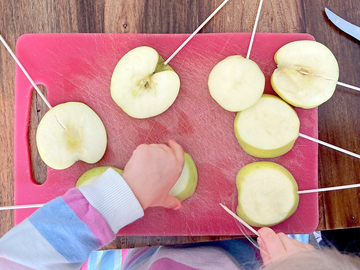 Apfel Spinnen Schritt 2