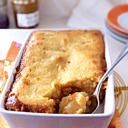 Apfelauflaufkuchen mit Karamell Rezept Apfelauflaufkuchen mit Karamell Rezept