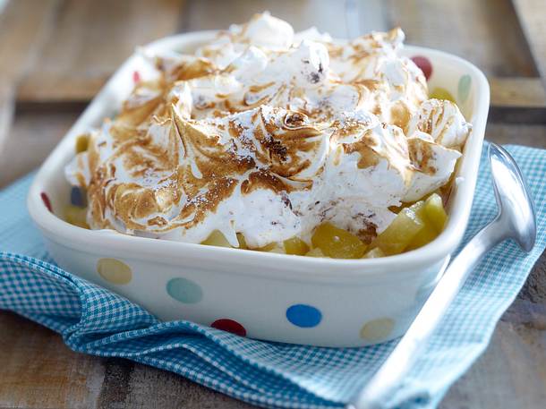 Apfelkompott mit Cookie-Baiser Rezept