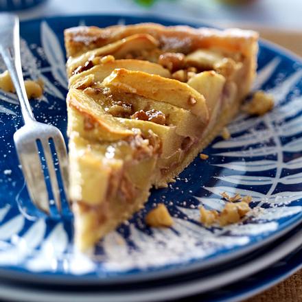 Apfelkuchen mit Calvadosguss Rezept