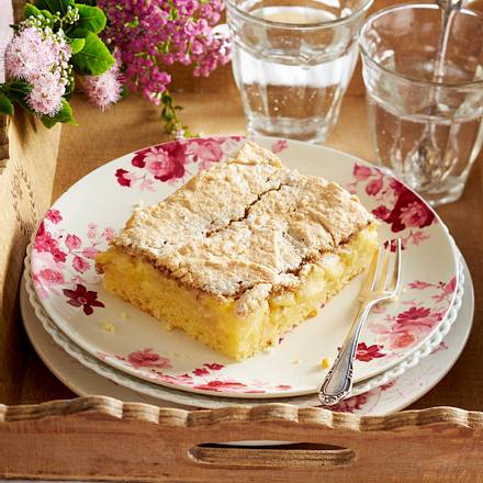 Apfelkuchen Vom Blech Mit Walnussschaum Rezept Lecker