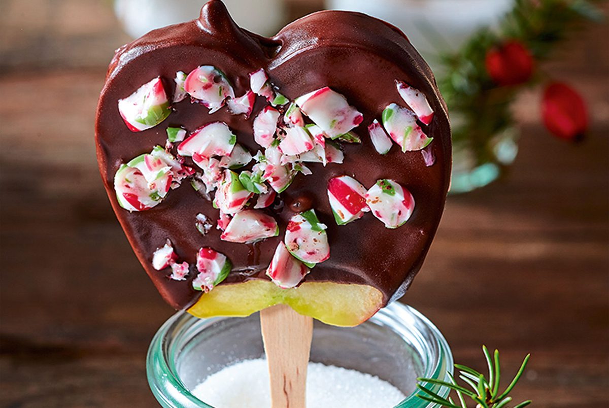 Apfellollis mit Zuckerstangencrunch Rezept