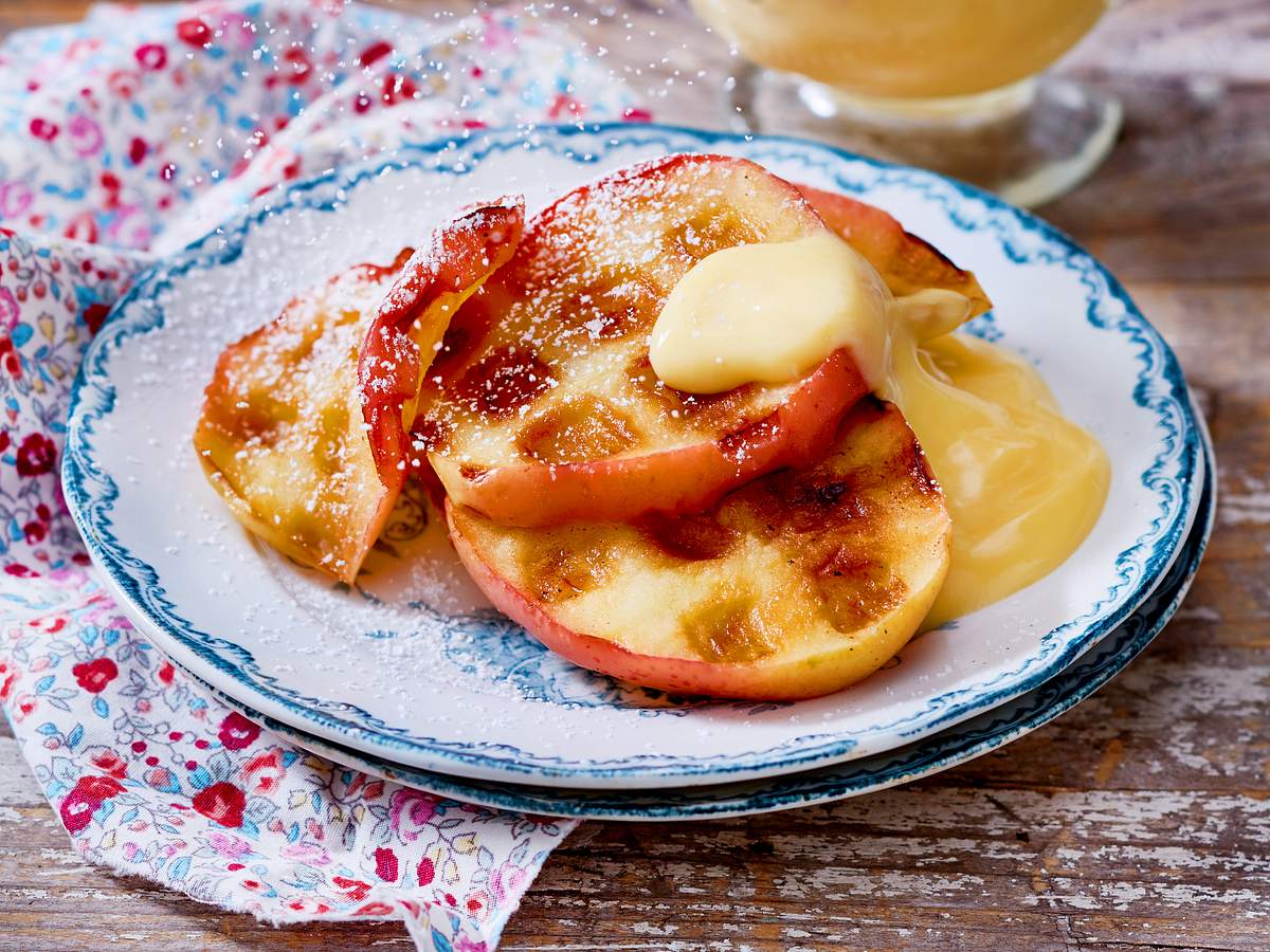 Apfeltaler aus dem Waffeleisen