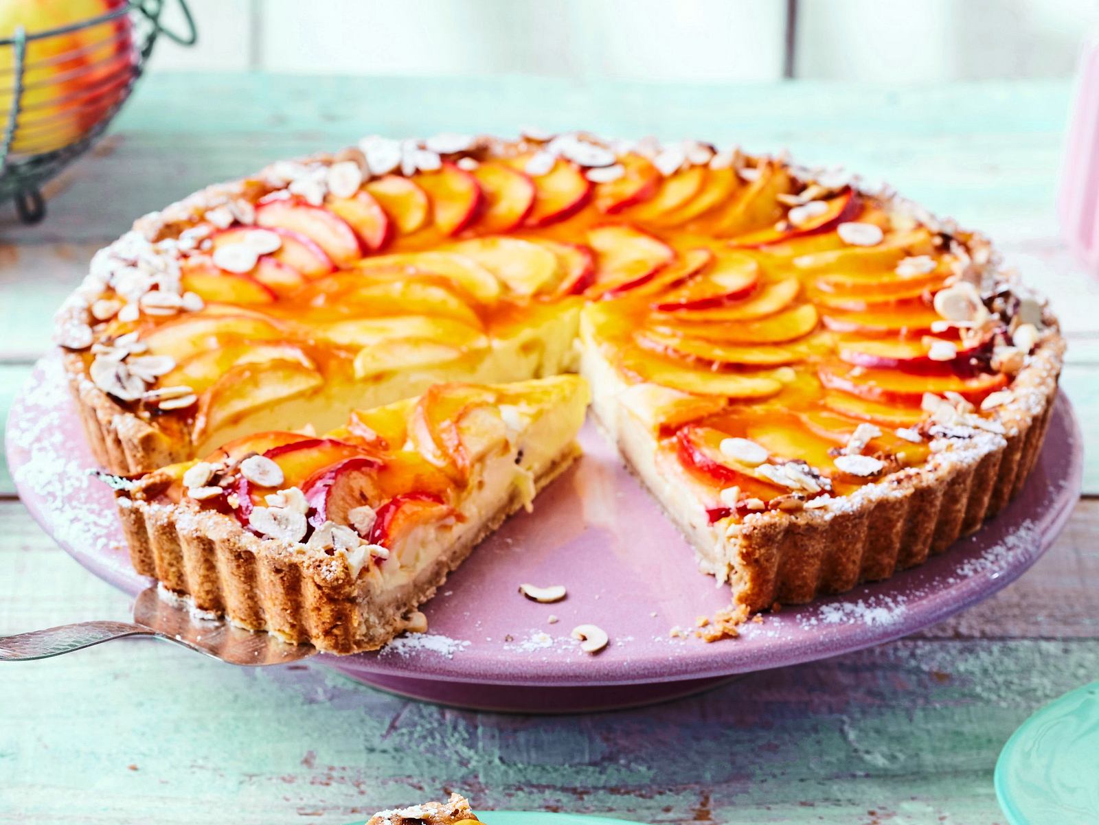 Apfeltarte mit Puddingcreme Rezept | LECKER