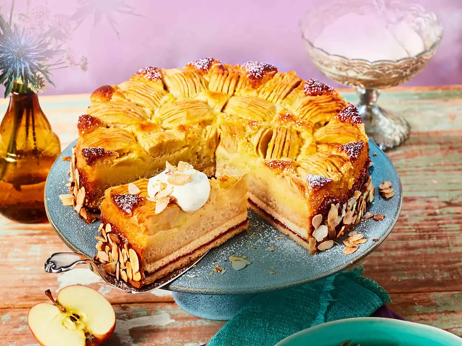 Apfeltorte mit Grießpudding Rezept | LECKER Apfeltorte mit Grießpudding Rezept | LECKER