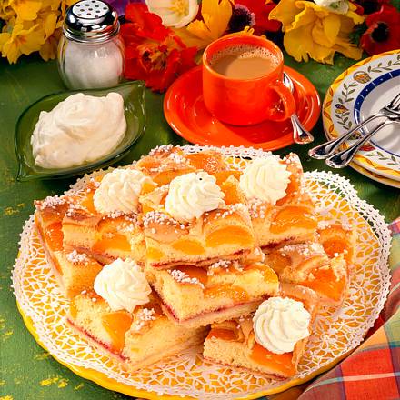 Aprikosen-Blechkuchen Rezept Aprikosen-Blechkuchen Rezept