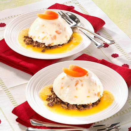 Aprikosen-Creme mit Schoko-Knusper-Pralinen Rezept Aprikosen-Creme mit Schoko-Knusper-Pralinen Rezept