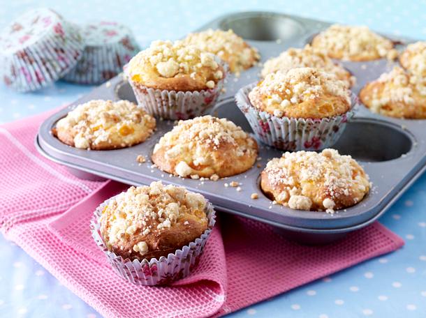 Aprikosen-Quark-Muffins mit Streuseln Rezept Aprikosen-Quark-Muffins mit Streuseln Rezept
