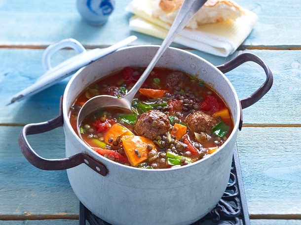Arabischer Linsen-Kürbis-Topf Rezept