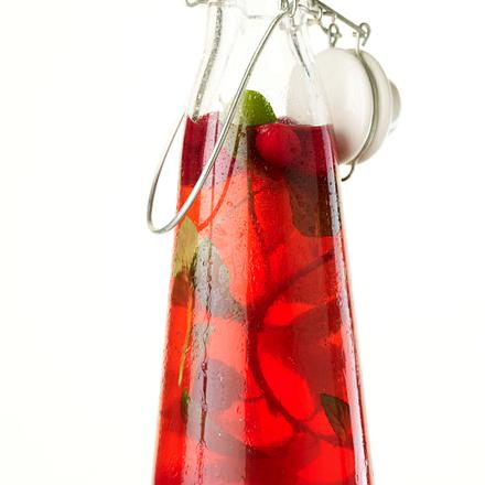 Aromatisiertes Wasser mit Ananas, Cranberries, Fenchel und Minze, Rezept Aromatisiertes Wasser mit Ananas, Cranberries, Fenchel und Minze, Rezept