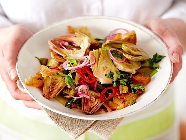 Artischocken-Panzanella Rezept Artischocken-Panzanella Rezept