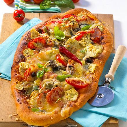 Artischocken Schinken Pizza Rezept Lecker