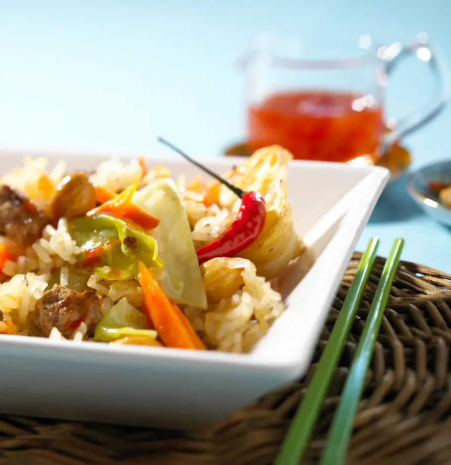 Asia-Reis-Pfanne Rezept Asia-Reis-Pfanne Rezept
