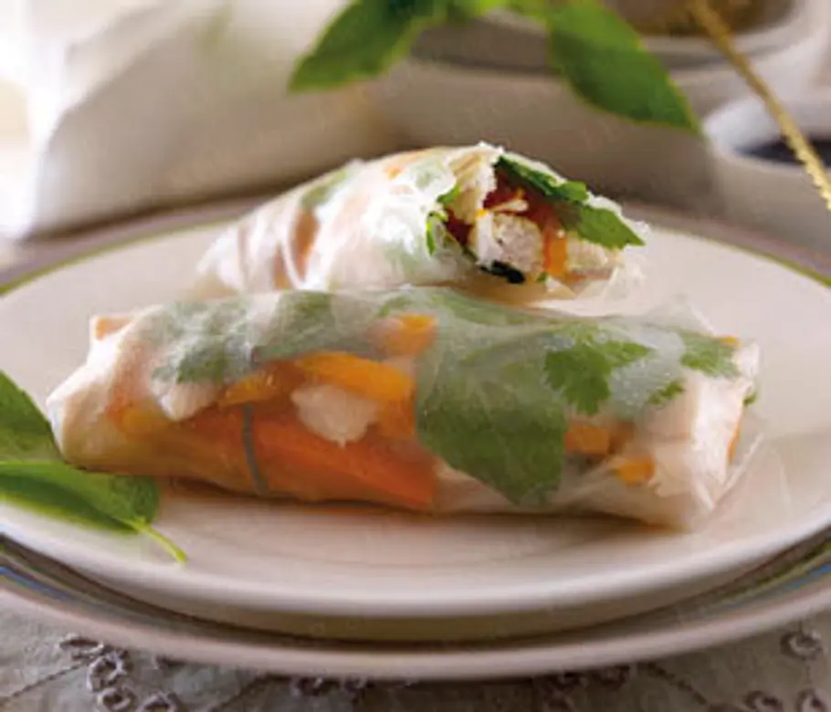 Asia-Sommerrollen mit Hähnchen Rezept