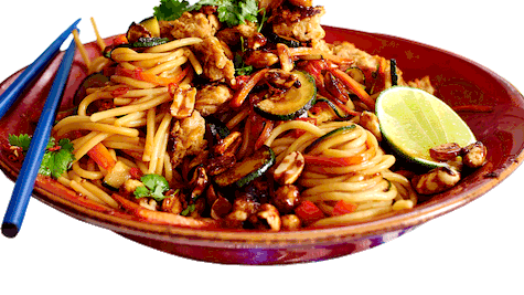 Asia-Spaghetti mit Teriyaki-Limetten-Soße Rezept - Foto: House of Food / Bauer Food Experts KG