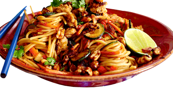 Asia-Spaghetti mit Teriyaki-Limetten-Soße Rezept - Foto: House of Food / Bauer Food Experts KG