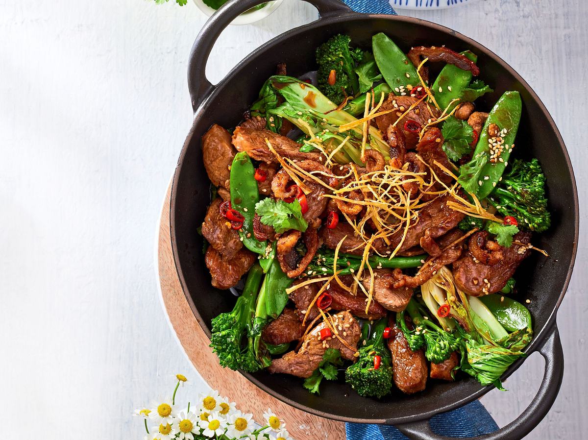 Asiatische  Entenbrust aus dem Wok Rezept