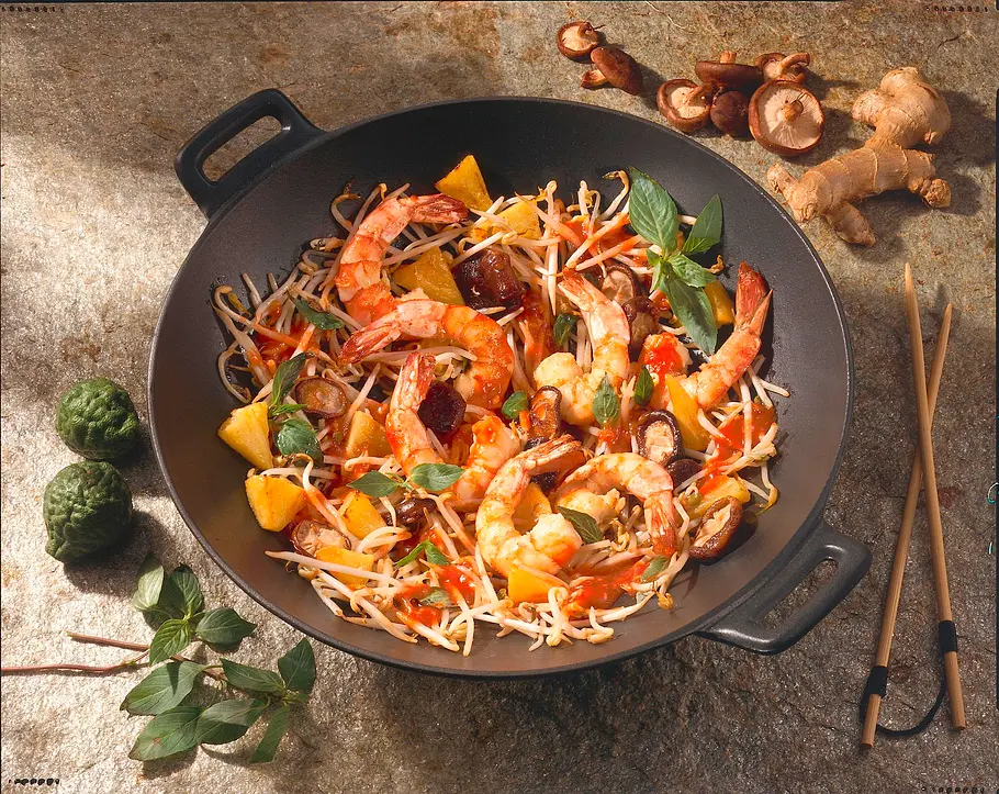 Asiatische Garnelen-Pfanne Rezept