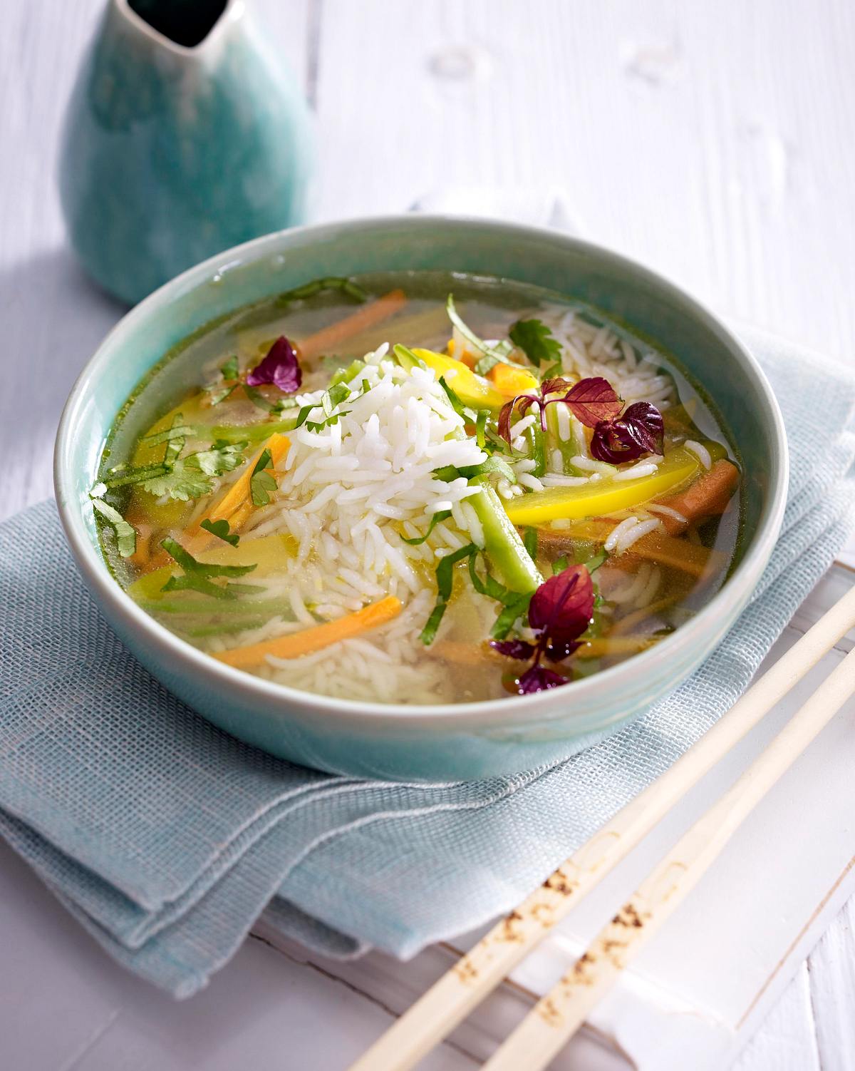 Asiatische Reis-Suppe Rezept