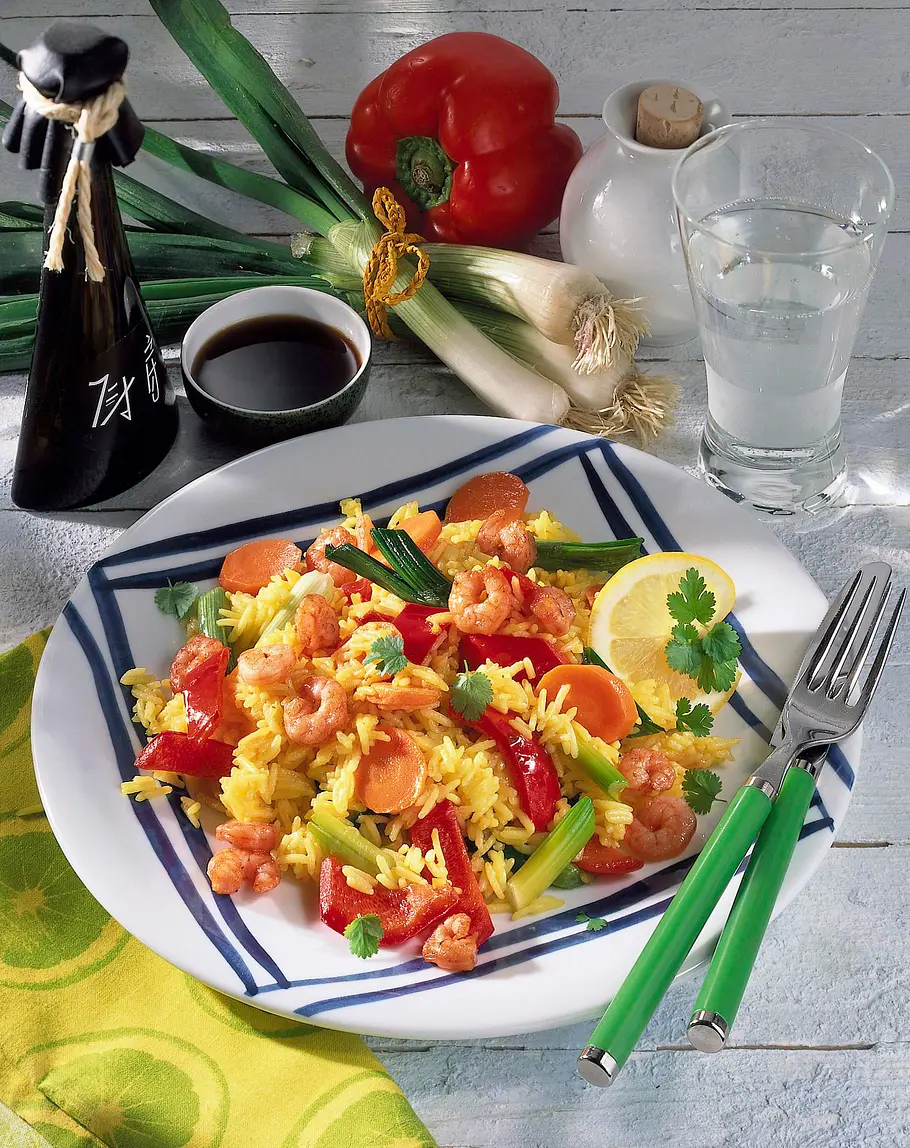 Asiatische Reispfanne Rezept Asiatische Reispfanne Rezept