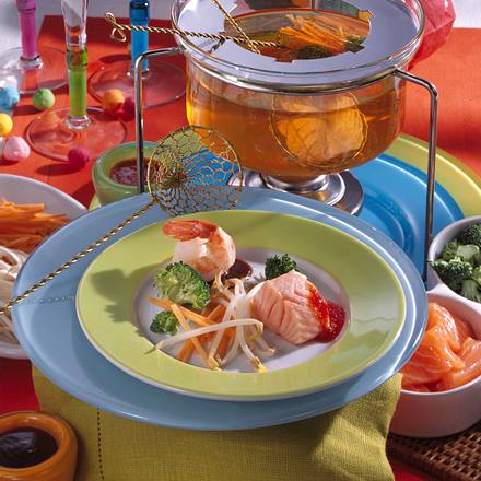 Asiatisches Brühfondue Rezept Asiatisches Brühfondue Rezept