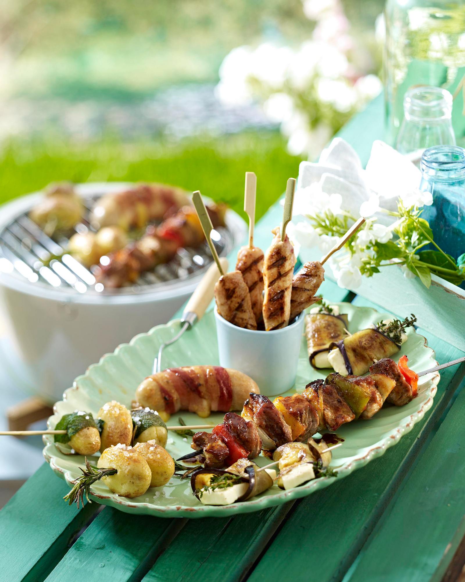Auberginen-Feta-Spießchen Rezept | LECKER