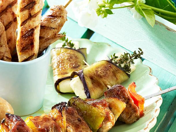 Auberginen-Feta-Spießchen Rezept Auberginen-Feta-Spießchen Rezept