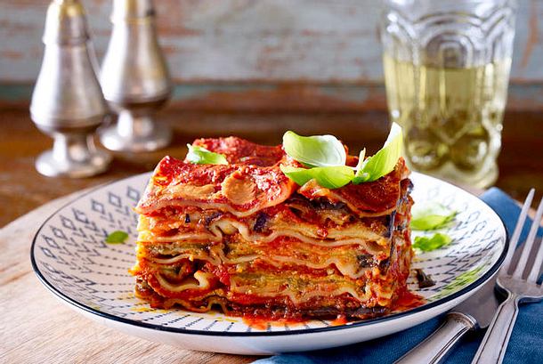 Auberginen-Lasagne Melanzane (vegan) Rezept