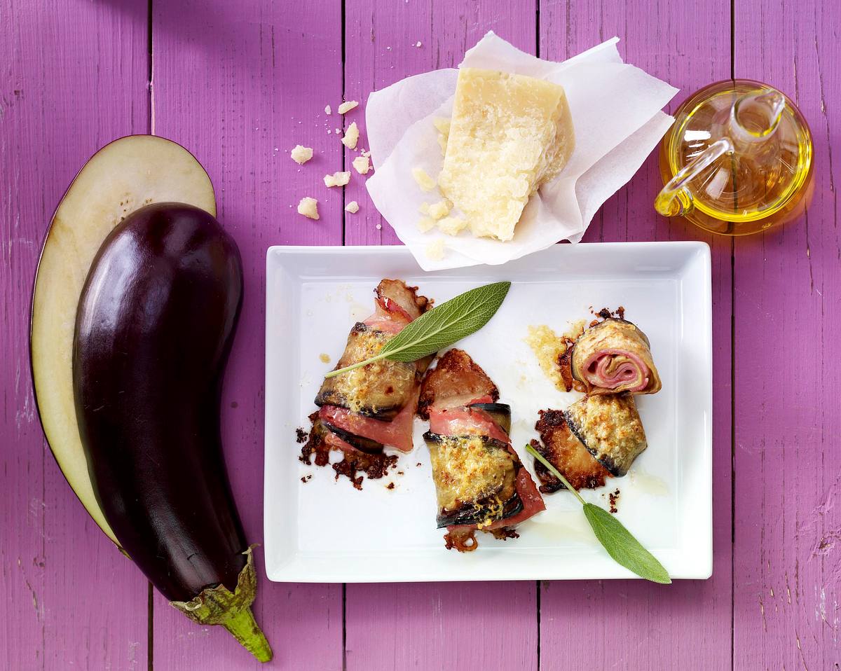 Auberginen-Schinken-Involtini Rezept