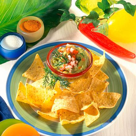 Avocado Dip Und Tortilla Chips Rezept Lecker