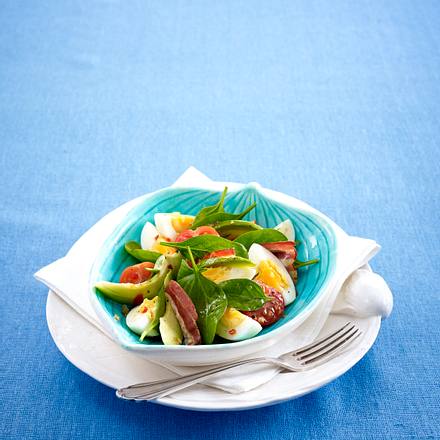 Avocado-Eier-Salat mit Knusperspeck Rezept Avocado-Eier-Salat mit Knusperspeck Rezept