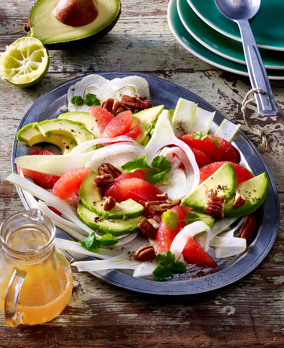 Avocado-Grapefruit-Fenchel-Salat Rezept Avocado-Grapefruit-Fenchel-Salat Rezept