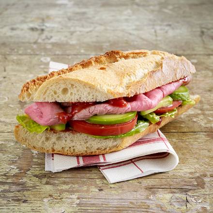 Avocado-Roastbeef-Baguette Rezept