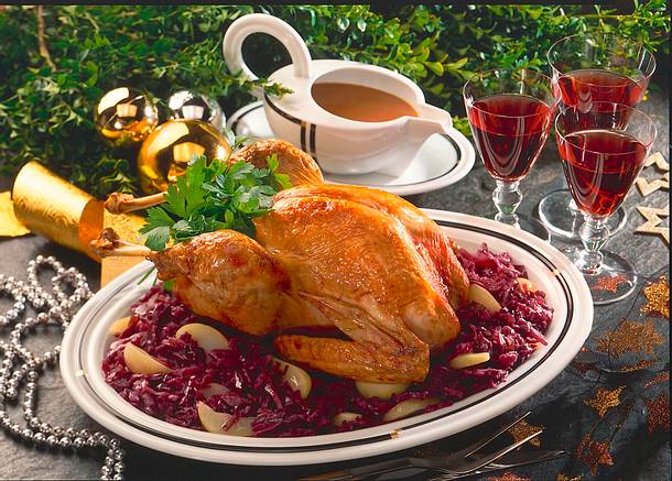 Babypute auf Rotkohl Rezept Babypute auf Rotkohl Rezept