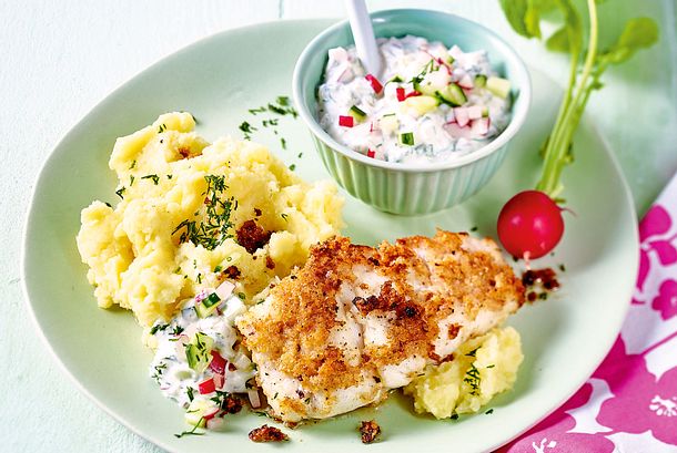 Backfisch und Buttermilchstampf Rezept Backfisch und Buttermilchstampf Rezept