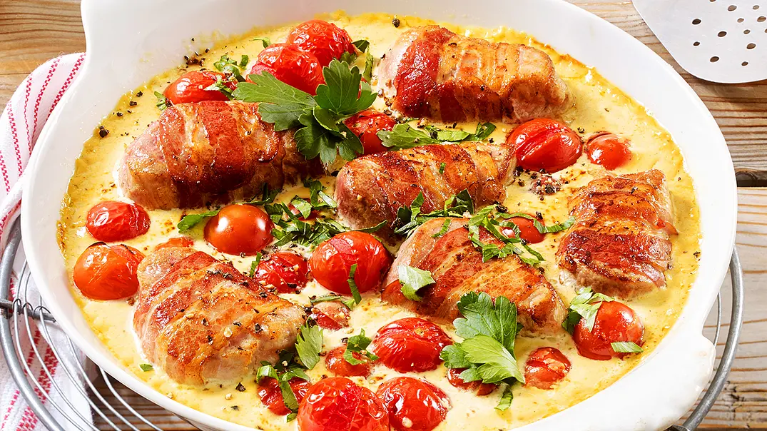 Bacon-Medaillons in Currysoße Rezept - Foto: LECKER @ Bauer Media Group Bacon-Medaillons in Currysoße Rezept - Foto: LECKER @ Bauer Media Group