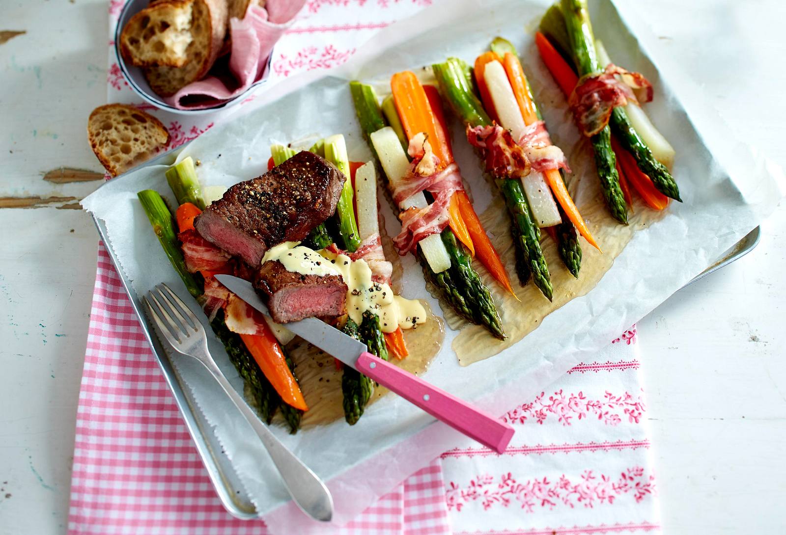 BaconWrappedBundles zu Rumpsteak (SpeckGemüsePäckchen) Rezept LECKER