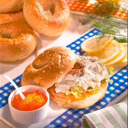 Bagel mit Räucherlachs Rezept