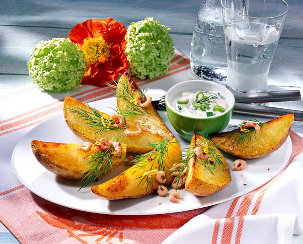 Baked Potatoe mit Krabben-Sour Cream Rezept Baked Potatoe mit Krabben-Sour Cream Rezept